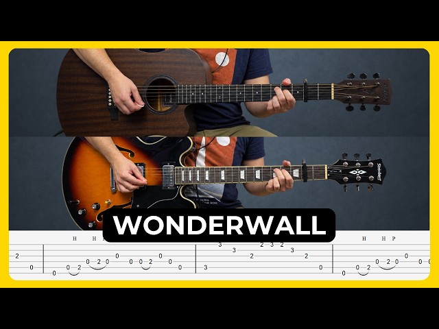 Wonderwall - Oasis | Tabs + Chords | Guitar Lesson | Cover | Tutorial | All Guitar Parts