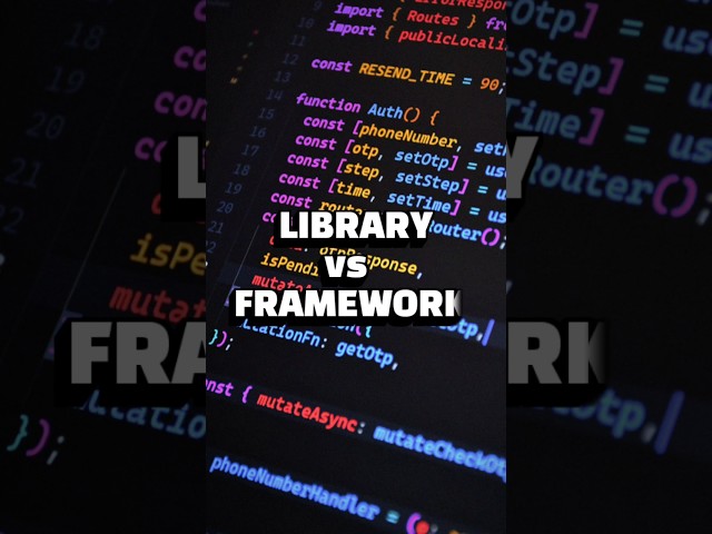 Library vs Framework — Don’t Confuse Them!..#library #webdevelopment #html5