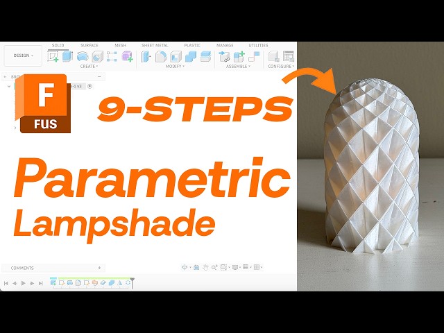 9 Steps to Design a Parametric Twisted Lampshade: Fusion 360 Tutorial for 3D Printing