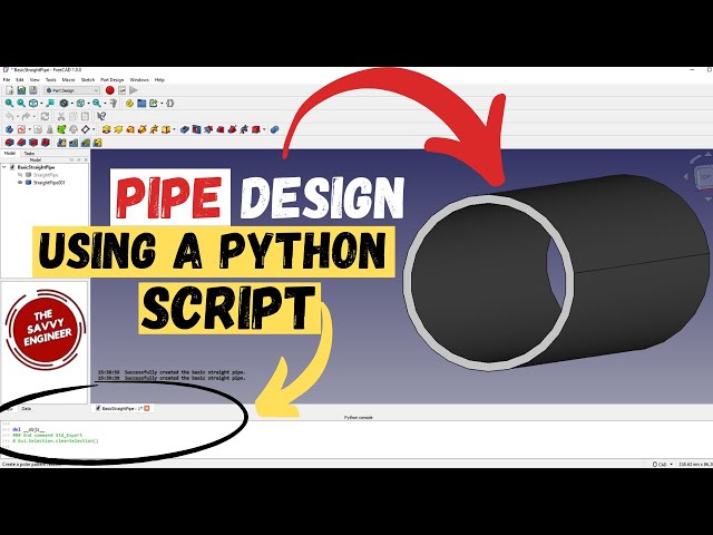 How to Design a Pipe in FreeCAD Using a Python Script