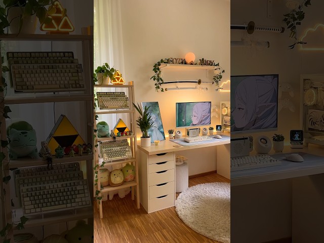 Cozy gaming setup 🦋🍃 #shorts #gamingsetup