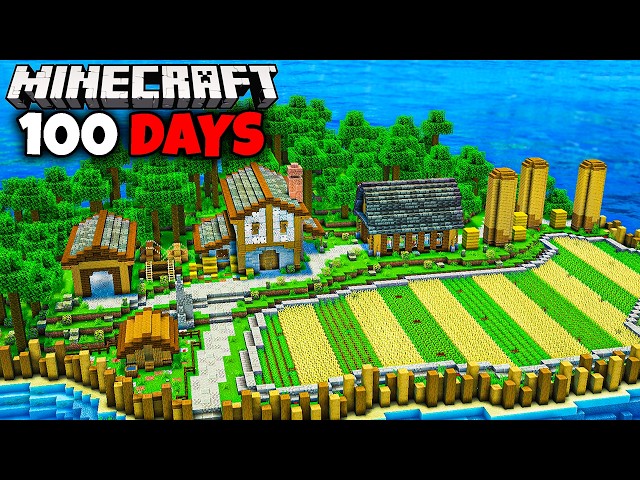 I Survived 100 Days On An ISLAND In Minecraft