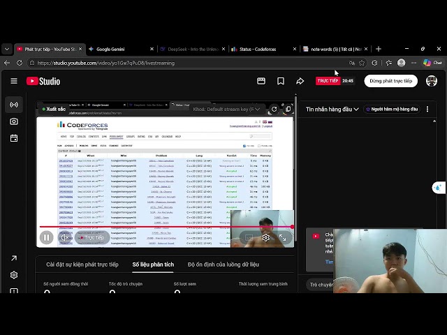 Livestream coding DSA competitive programming 💻🖱️⌨️