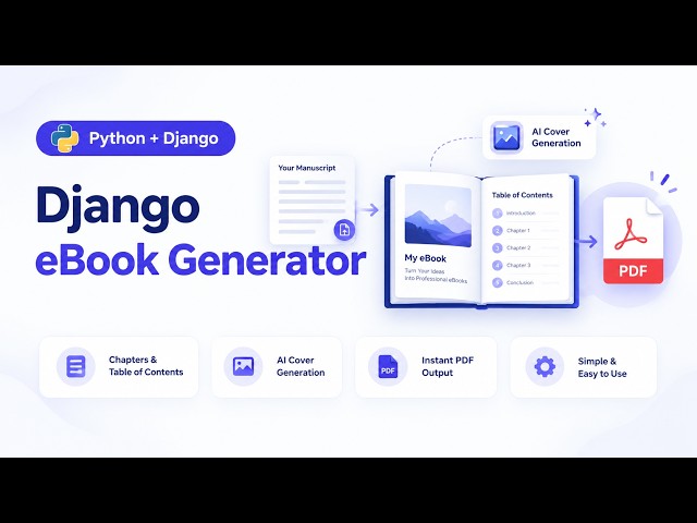 eBook Generator — Turn Any Manuscript into a PDF eBook with AI Cover (Django Source Code)