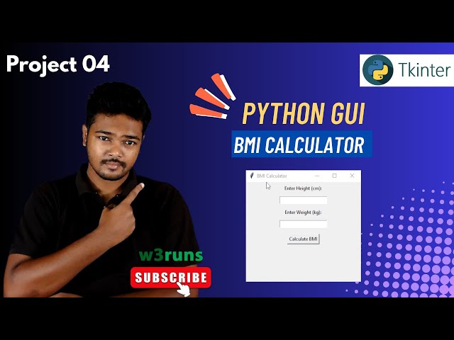 Build a BMI Calculator with Python Tkinter | GUI Project Tutorial