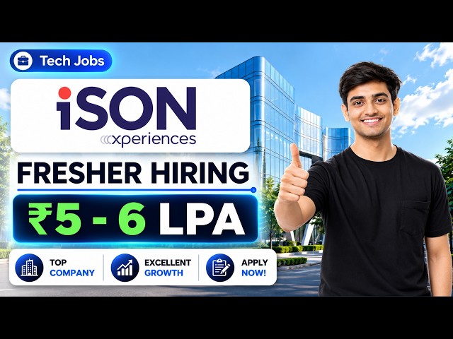 🔥iSON Xperiences Off-Campus Hiring | ₹6.6 LPA Data Analyst + Java Trainer Jobs | Freshers Apply
