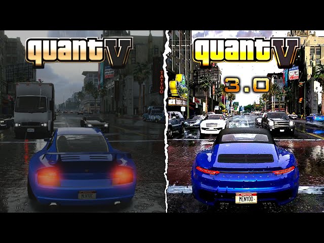 QuantV 3.0 vs QuantV | GTA 5 Graphics Comparison 2025 🔥 | Realistic Visuals Test