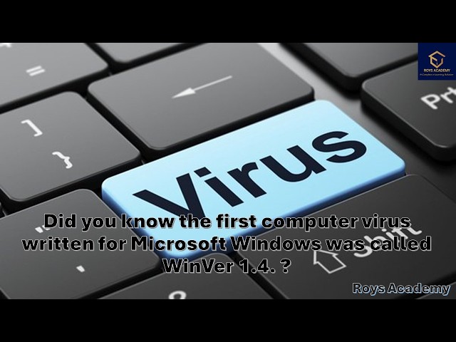 Did you know the first computer virus written for Microsoft Windows was called WinVer 1.4.