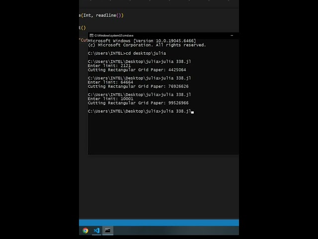 julia | Euler project 'Cutting Rectangular Grid Paper' | CodeLearning