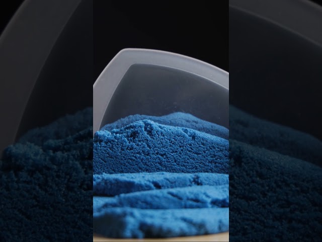 ASMR Thick Blue Slices #KineticSand #Shorts