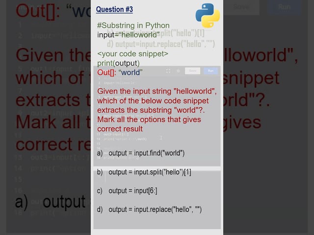 #3 Data Structures - Substring in Python - Interview Preparation