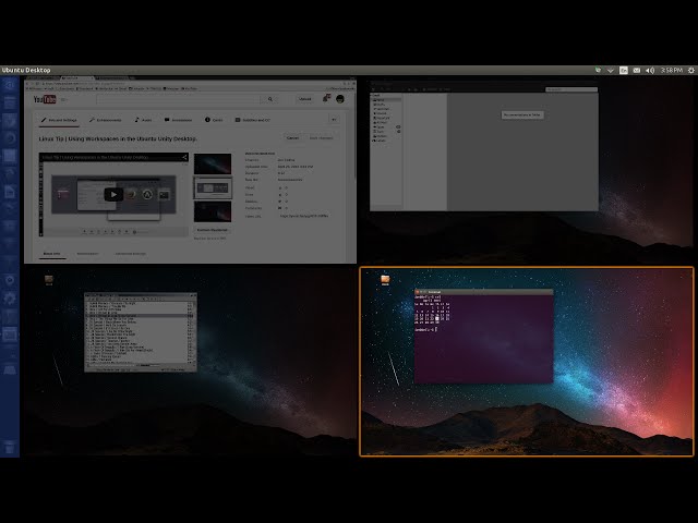 Linux Tip | Using Workspaces in the Ubuntu Unity Desktop.