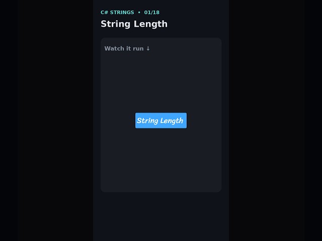 C# String Length - Next Line Coder