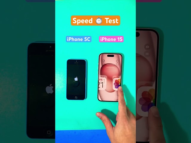 iPhone 5C vs iPhone 15 Speed Test #viral #shorts #iphone5c #iphone15