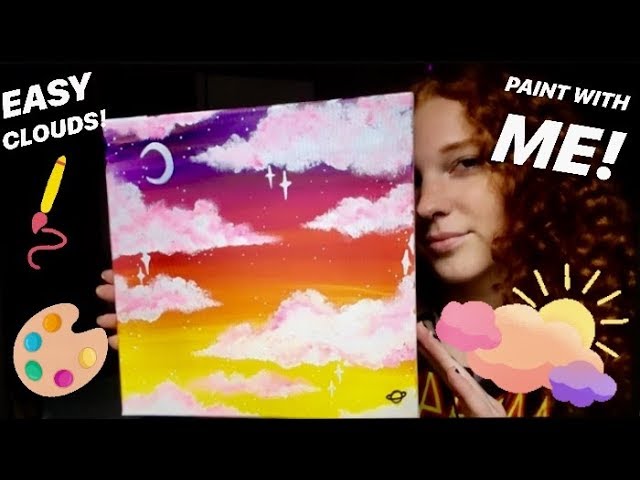 HOW TO PAINT CLOUDS & A SUNSET!