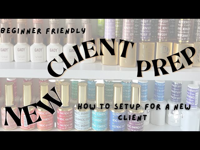 New client prep | how to setup up for new nail clients as a beginner nail tech | materials included 