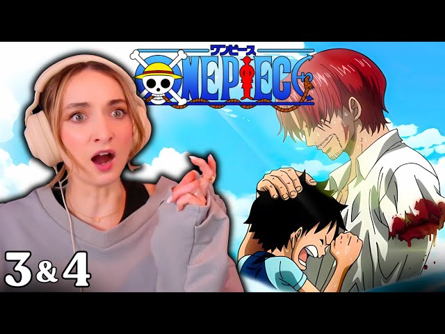 Shanks & Luffy's Past! 💔 FINALLY Watching ONE PIECE | Episode 3-4 Reaction & Discussion