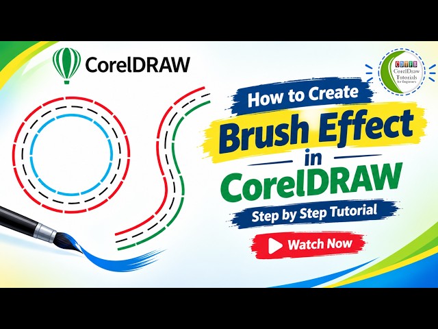 CorelDRAW Brush Effect Tutorial | Create Custom Brush Effects Step by Step | By CDTFB