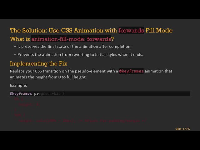 Control CSS Animation Direction with animation-fill-mode: forwards