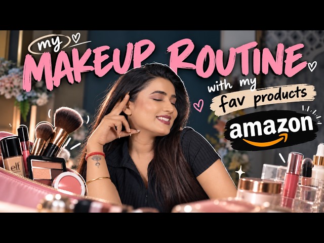 Full face basic/glam makeup tutorial with all my Fav products from Amazon |Budget friendly| gimaashi