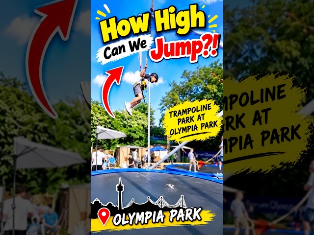 How High Can We Jump?! 😱🤸 Trampoline Park at Olympia Park #shorts