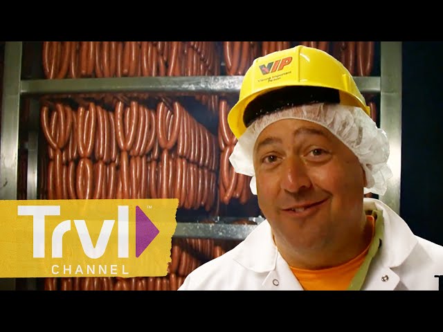 Food Factory Tours | Bizarre Foods with Andrew Zimmern | Travel Channel