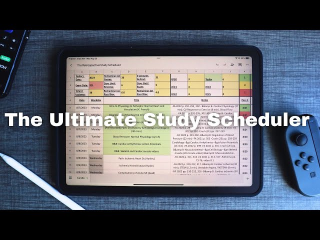 The Optimal Study Scheduler for Students [Free Template]