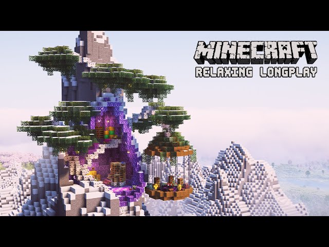 Minecraft Relaxing Longplay | We Built an Amethyst Cliffside House (No Commentary)