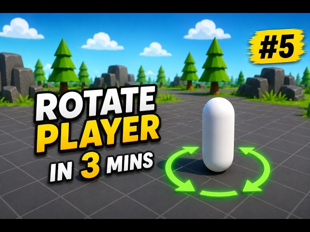 Player rotation in 3 Minutes in Unity 6. #5 (Beginner Tutorial 2026). #games #education