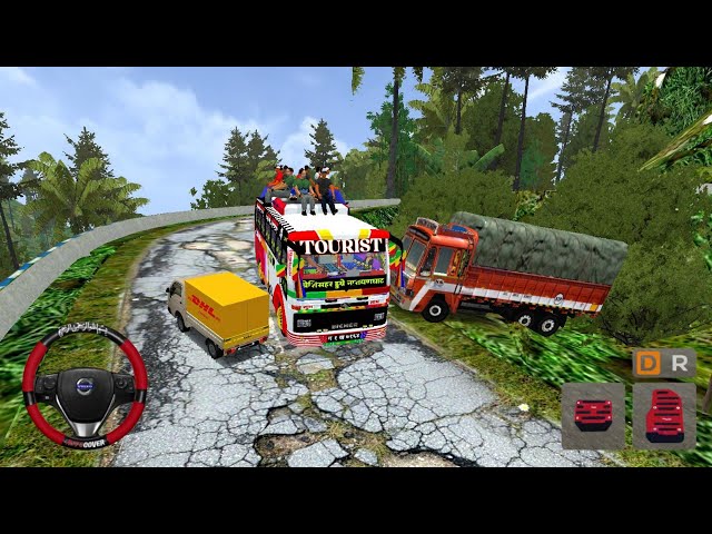 Eicher Tourist Bus Indian Traffic Mod | Damaged Off-road Driving Gameplay 😱 |Bus Simulator Indonesia