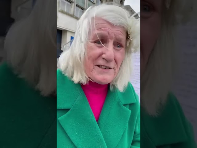 PLYMOUTH  120 TREE MASSACRE elderly lady speaks more like somebody from war zone than a town centre