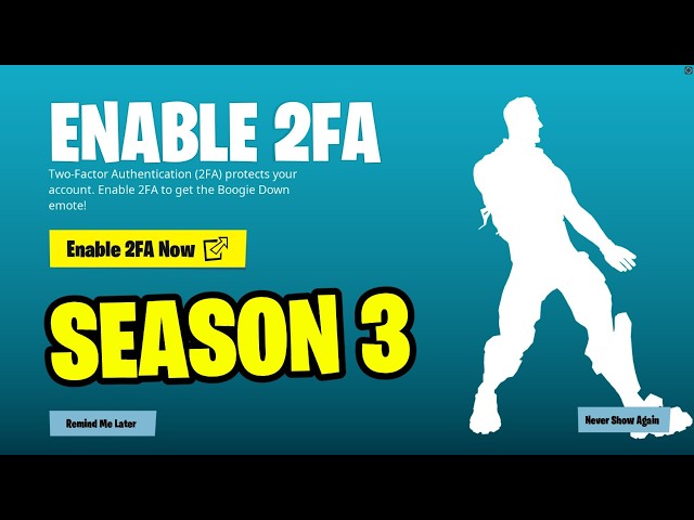 HOW TO ENABLE 2FA IN FORTNITE CHAPTER 7 SEASON 3! (TWO FACTOR AUTHENTICATION)