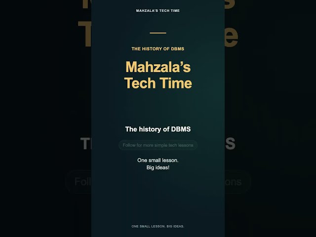 History of DBMS