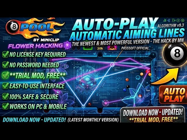 8 BALL POOL MOD MENU APK + AUTO PLAY+ AUTO AIM + ANTIBAN | DOWNLOAD CHEAT 2026 