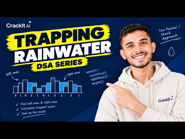 Trapping Rain Water Explained Step by Step | Two Pointer DSA Interview Problem