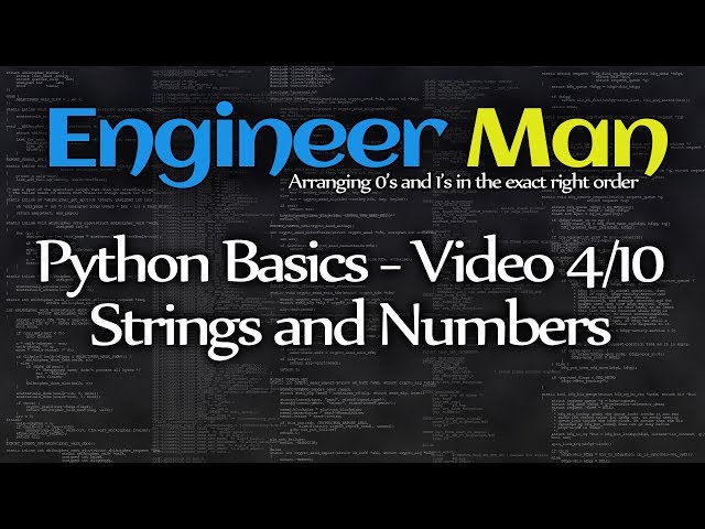 Strings and Numbers - Python Basics 4/10
