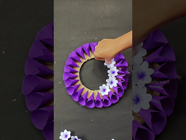 unique paper flower hanging ❤️ #diy #paperwallcraft #craft #walldecor #ytshorts
