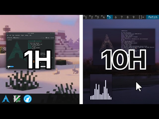 Linux Ricing in 30 min vs 1 hour vs 10 hours