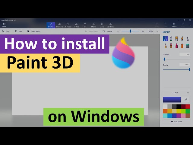 How to Install Paint 3D on Windows