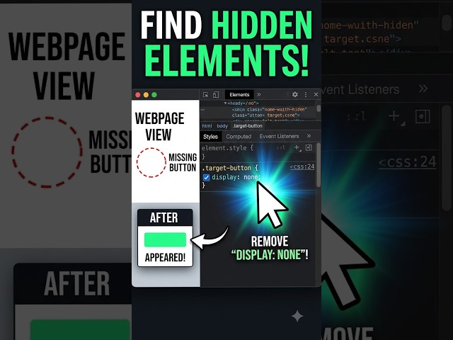 How to Find Hidden Elements on a Website 🔍 #shorts