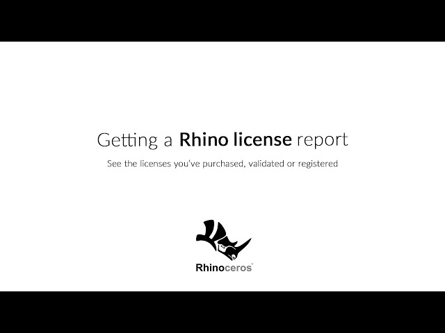 Getting a Rhino license report