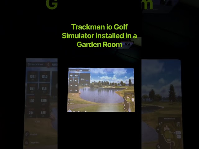Trackman io Golf Simulator installed in a Garden Room #golf #golftech #golfsimulator #trackmangolf