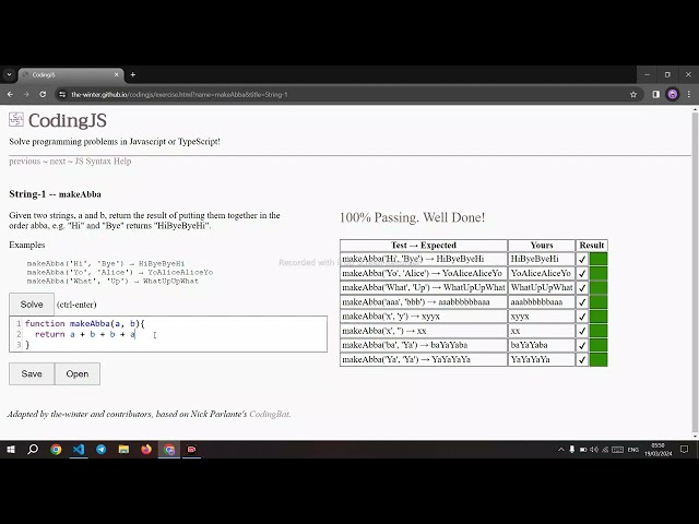 #Codingjs String-1 solutions 2-3