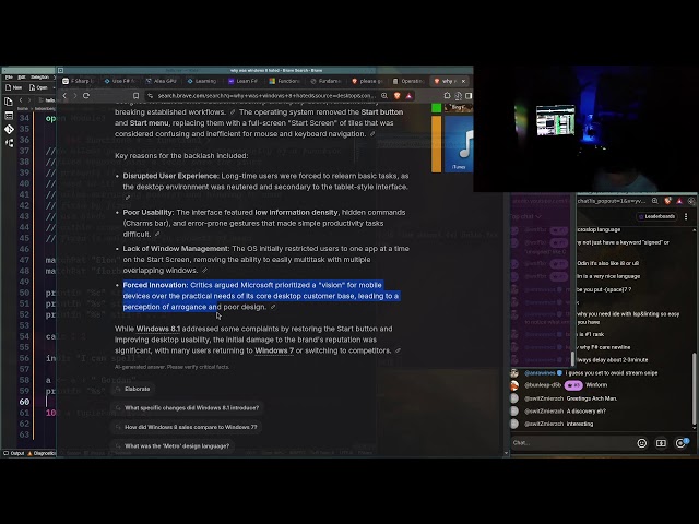 Live programming 💾 💻 (I use Arch btw) #linux #computer
