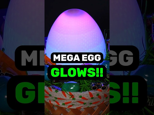 Giant Glowing Easter Egg Holds ALL the Candy #easter #diy #satisfying