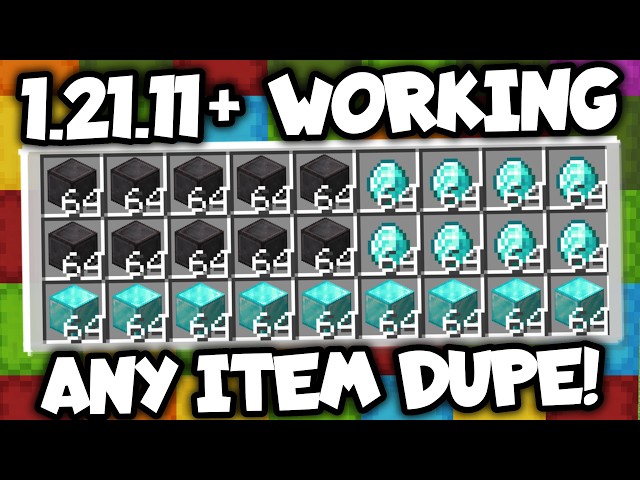 Minecraft Java 1.21.11+ Multiplayer Any Item Dupe Glitch! (Working)