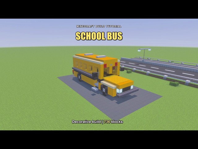 Minecraft School Bus Tutorial | Classic Yellow American Bus