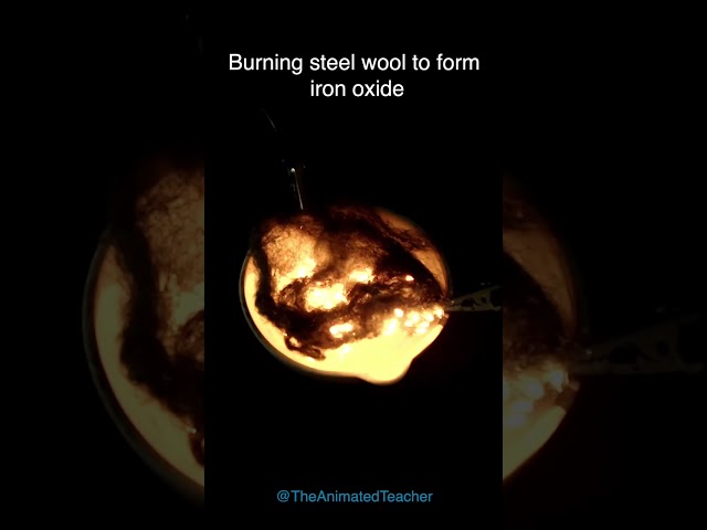 Burning steel wool with an electrical current experiment