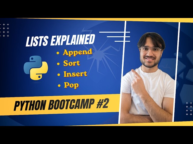 Python Lists for Beginners: Append, Sort, Pop ... | Python Bootcamp #2