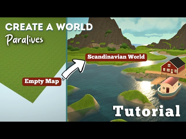 How I create custom worlds in Paralives - Scandinavian World | Tutorial